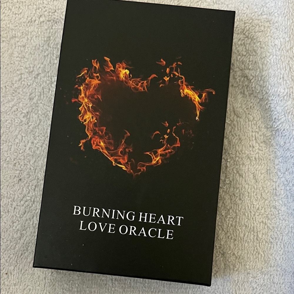 Burning Heart Love Oracle Card Set - Black and Orange